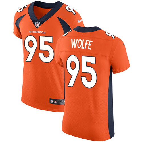 Nike Broncos #95 Derek Wolfe Orange Team Color Men's Stitched NFL Vapor Untouchable Elite Jersey